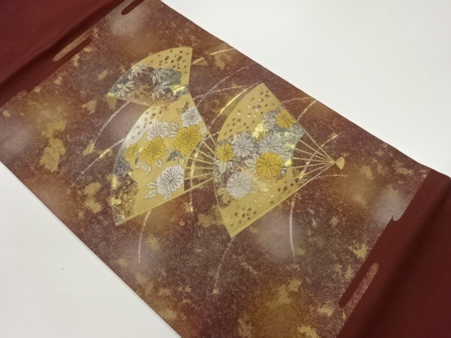 JAPANESE NAGOYA OBI / WOVEN FLOWERS